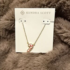 Kendra Scott Gold Candy Cane Holiday Necklace